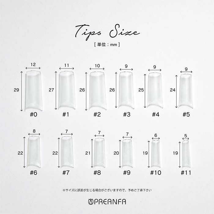 PREANFA HALF NAIL TIPS