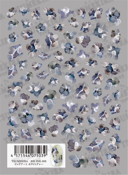 TSUMEKIRA INK ART WHITE GREY | NN-INK-005
