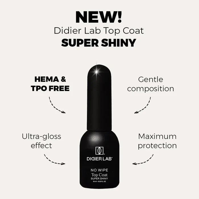 DIDIER LAB NO WIPE TOP COAT SUPER SHINY