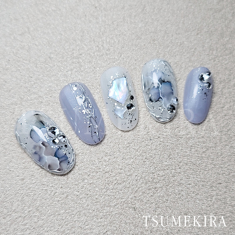 TSUMEKIRA INK ART WHITE GREY | NN-INK-005