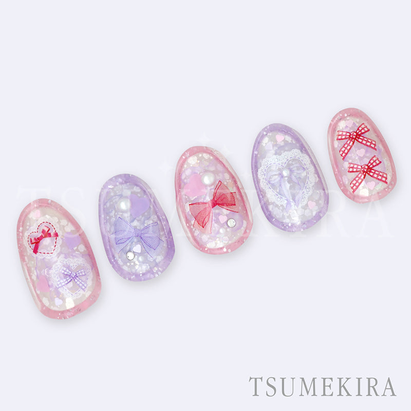 TSUMEKIRA SWEET RIBBON MIX (RED & PURPLE) | NN-YRS-003