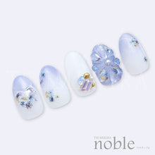 Load image into Gallery viewer, TSUMEKIRA TSUMEKIRA 【NOBLE】 DRIED FLOWERS & GOLD LEAF 3 BLUE | NO-DFG-003