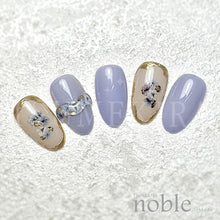 Load image into Gallery viewer, TSUMEKIRA TSUMEKIRA 【NOBLE】 DRIED FLOWERS & GOLD LEAF 3 BLUE | NO-DFG-003