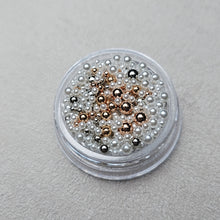 Load image into Gallery viewer, ROSE GOLD/GOLD/SILVER/PEARL BALL BEADS ASSORTED SIZES