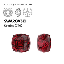Load image into Gallery viewer, SWAROVSKI 4460 MYSTIC SQUARE SCARLET