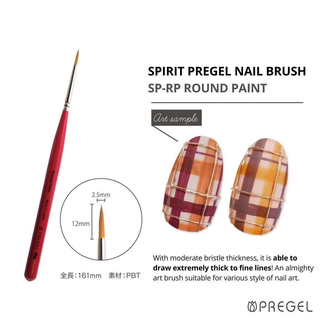 SPIRIT PREGEL NAIL BRUSH - ROUND PAINT