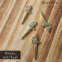 Load image into Gallery viewer, GOLD KNIGHT'S SWORD CHARM R001374