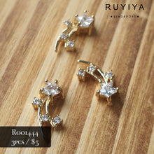 Load image into Gallery viewer, GOLD SHOOTING STAR CRYSTAL CHARM R001444
