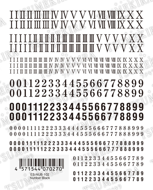 TSUMEKIRA 【ES】 NUMBER BLACK | ES-NUB-102