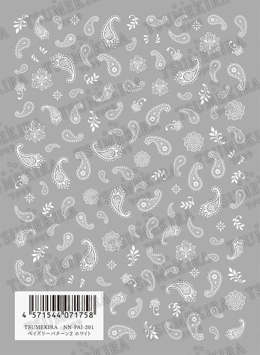 TSUMEKIRA PAISLEY PATTERN 2 WHITE | NN-PAI-201