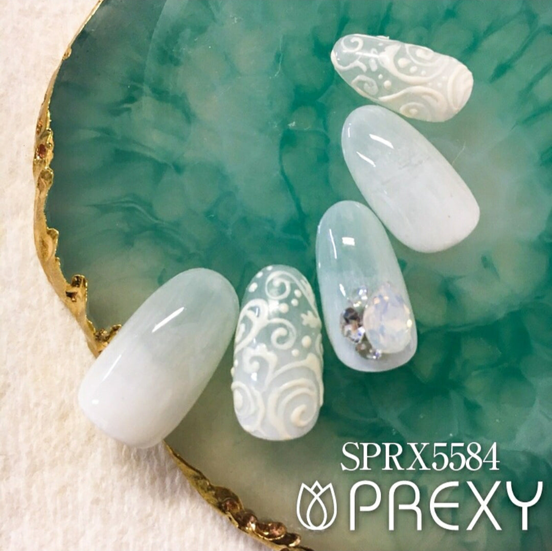 GLASS STONE DROP SEE-THROUGH WHITE SPRX5584
