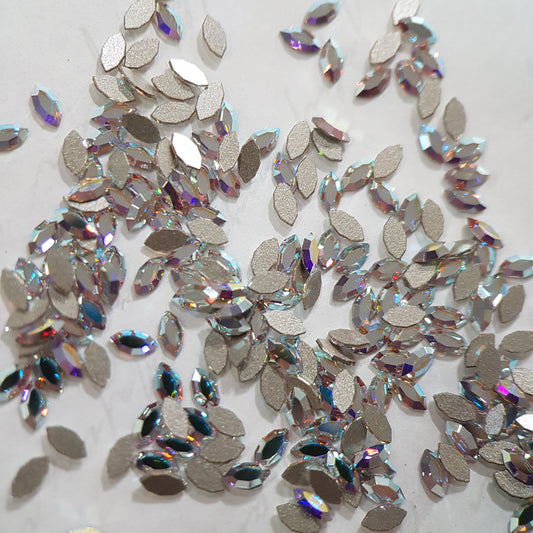 SWAROVSKI 2200 NAVETTE FLAT BACK AB