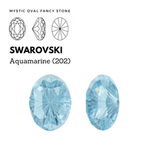 Load image into Gallery viewer, SWAROVSKI 4160 MYSTIC OVAL AQUAMARINE