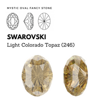 Load image into Gallery viewer, SWAROVSKI 4160 MYSTIC OVAL LIGHT COLORADO TOPAZ