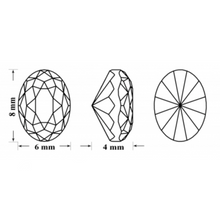 Load image into Gallery viewer, SWAROVSKI 4160 MYSTIC OVAL CRYSTAL AB