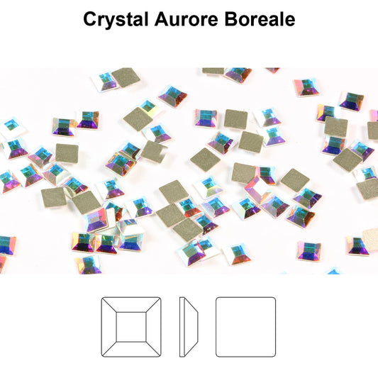 SWAROVSKI 2400 SQUARE FLAT BACK AB