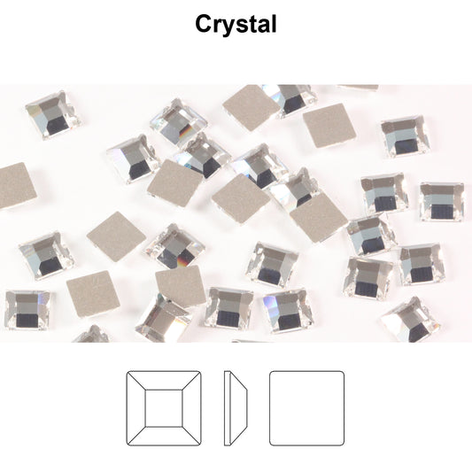 SWAROVSKI 2400 SQUARE FLAT BACK CLEAR