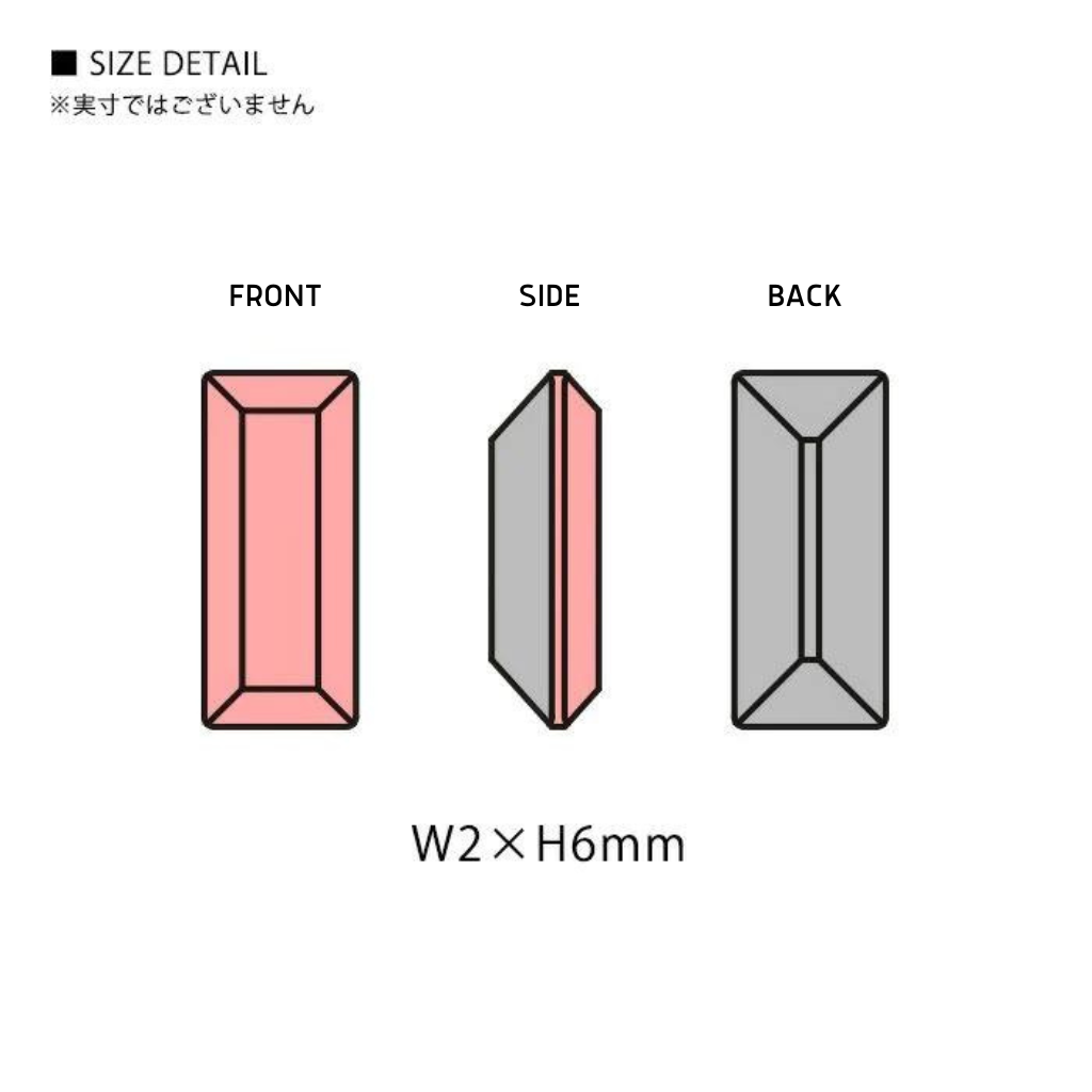 PRECIOSA PRINCESS BAGUETTE 2X6MM MAXIMA FANCY STONE