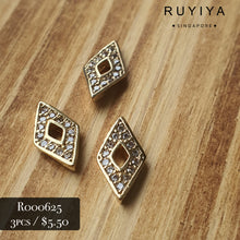 Load image into Gallery viewer, GOLD DUAL FRAME DIAMOND CHARM R000625