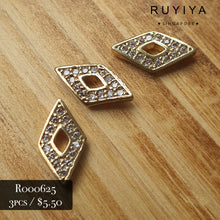 Load image into Gallery viewer, GOLD DUAL FRAME DIAMOND CHARM R000625