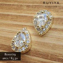 Load image into Gallery viewer, GOLD GORGEOUS TEAR DROP CRYSTAL CHARM R000719