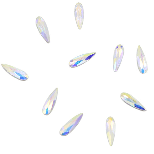 SWAROVSKI 2304 RAINDROP FLAT BACK AB