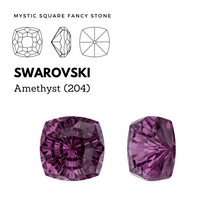 Load image into Gallery viewer, SWAROVSKI 4460 MYSTIC SQUARE AMETHYST