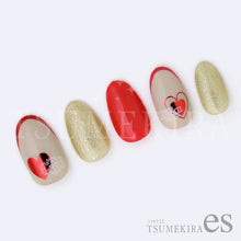 Load image into Gallery viewer, TSUMEKIRA 【ES】 HEART 4 METALLIC RED | ES-HEA-104