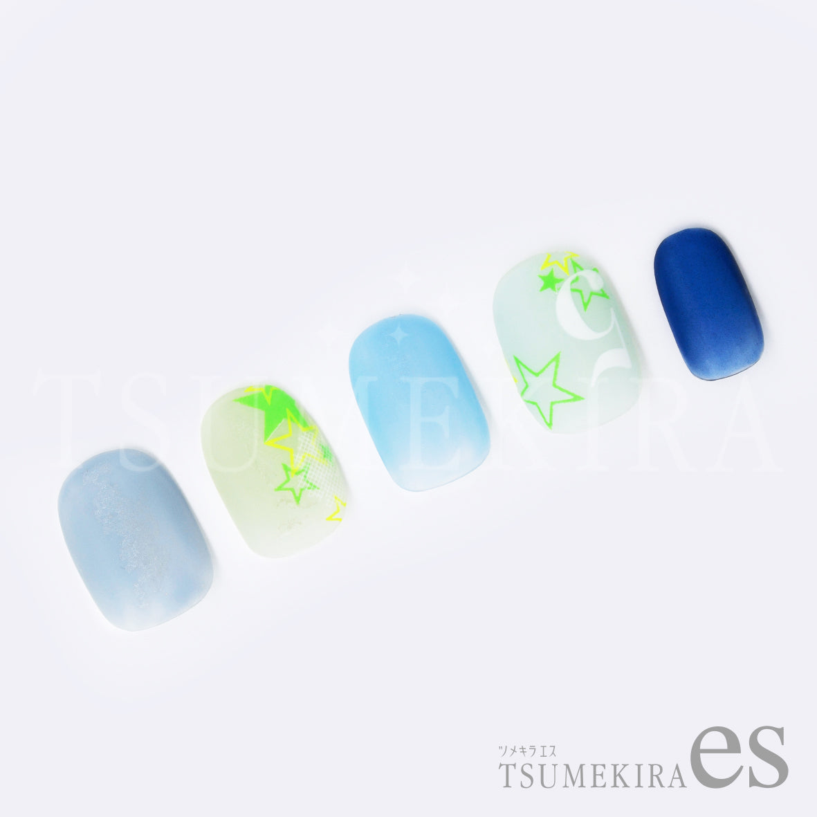 TSUMEKIRA 【ES】 NEON STAR NEON GREEN | ES-NST-104