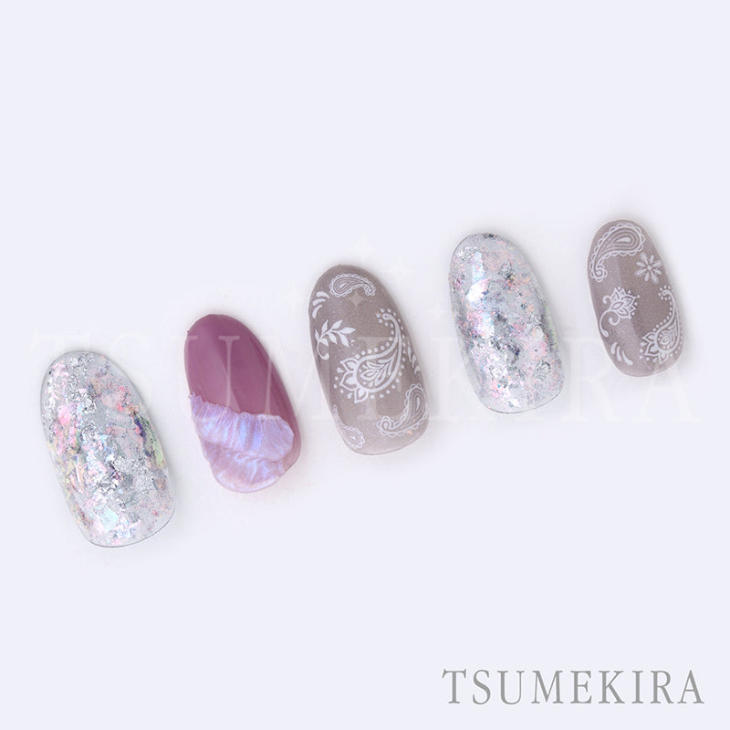 TSUMEKIRA PAISLEY PATTERN 2 WHITE | NN-PAI-201
