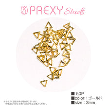 Load image into Gallery viewer, PREXY STUDS DESIGN FRAME TRIANGLE GOLD