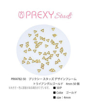 Load image into Gallery viewer, PREXY STUDS DESIGN FRAME TRIANGLE GOLD