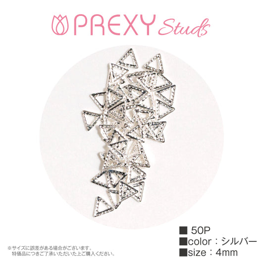 PREXY STUDS DESIGN FRAME TRIANGLE SILVER