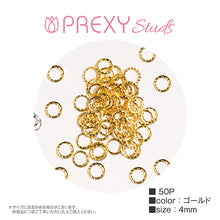 Load image into Gallery viewer, PREXY STUDS DESIGN FRAME ROUND GOLD