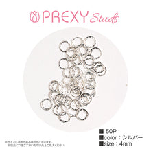 Load image into Gallery viewer, PREXY STUDS DESIGN FRAME ROUND SILVER