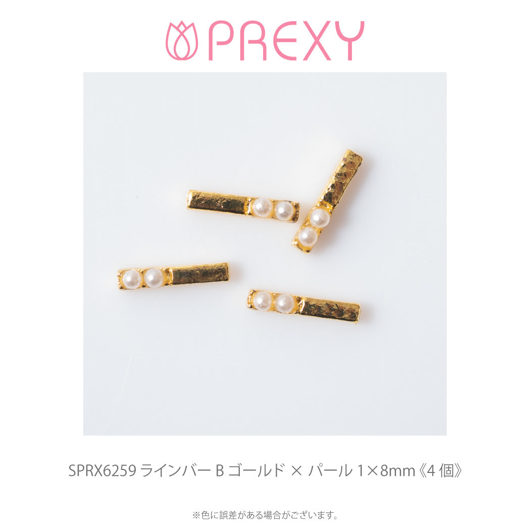 LINE BAR GOLD X PEARL SPRX6259