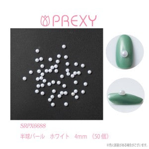 HEMISPHERE PEARL WHITE 4mm SPRX6688