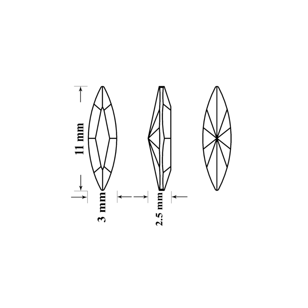 SWAROVSKI 4200 NAVETTE FANCY STONE AB