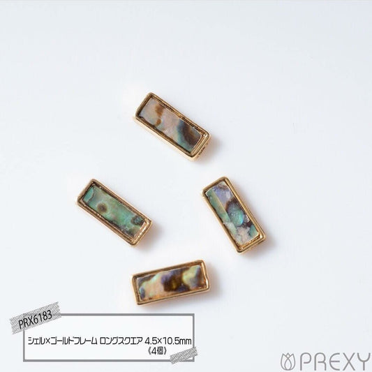 SHELL X GOLD FRAME LONG SQUARE PRX6183