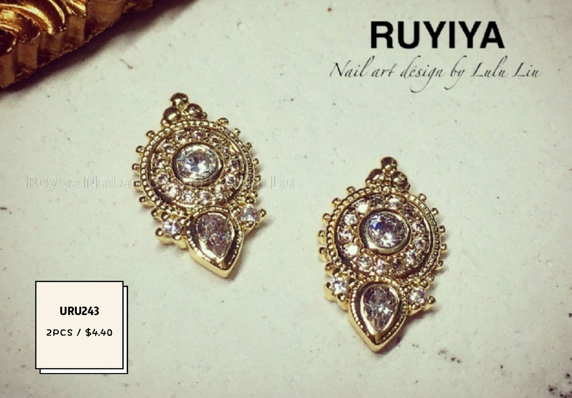 GOLD BRILLIANT ZIRCON POINTER DISC URU243