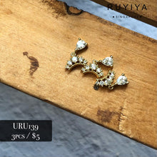 Load image into Gallery viewer, GOLD DANGLING TIARA (PINKY) URU139