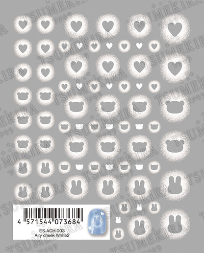 TSUMEKIRA 【ES】 AIRY CHEEK WHITE 2 | ES-ACH-003