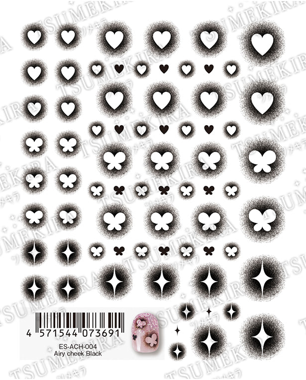 TSUMEKIRA 【ES】 AIRY CHEEK BLACK | ES-ACH-004