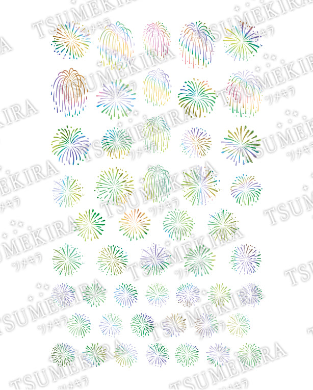 TSUMEKIRA 【ES】  FIREWORKS RAINBOW | ES-FIW-003