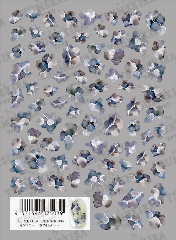 TSUMEKIRA INK ART WHITE GREY | NN-INK-005