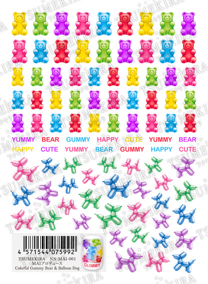 TSUMEKIRA MAI × COLORFUL GUMMY BEAR AND BALLOON DOG | NN-MAI-001
