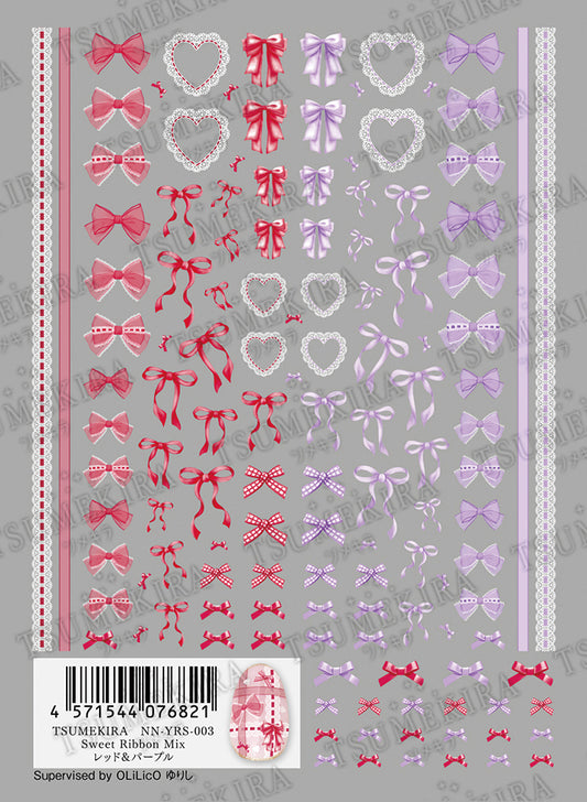TSUMEKIRA SWEET RIBBON MIX (RED & PURPLE) | NN-YRS-003