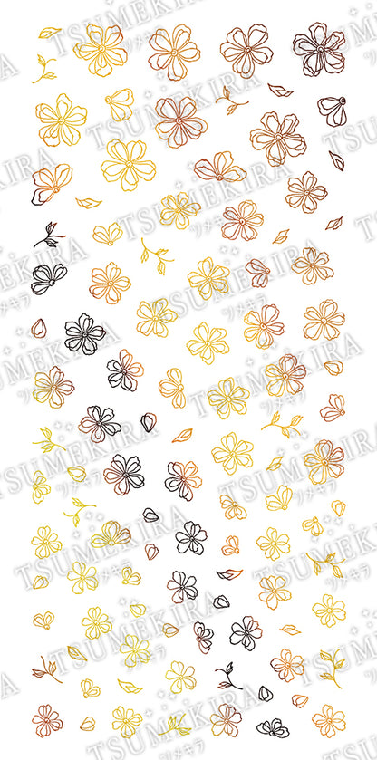 TSUMEKIRA LINE FLOWER GOLD | SG-LNF-001