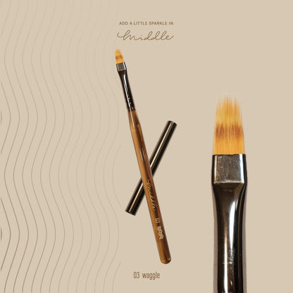 MIDDLE BY RUYIYA NAIL BRUSH - CRYSTAL HANDLE SERIES