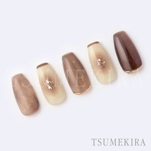 TSUMEKIRA AYA × CHEEK NAIL NUT BROWN | NN-CEK-001